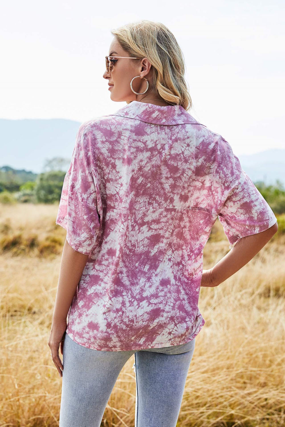 Tie-Dye Short-Sleeved Gradient Shirt