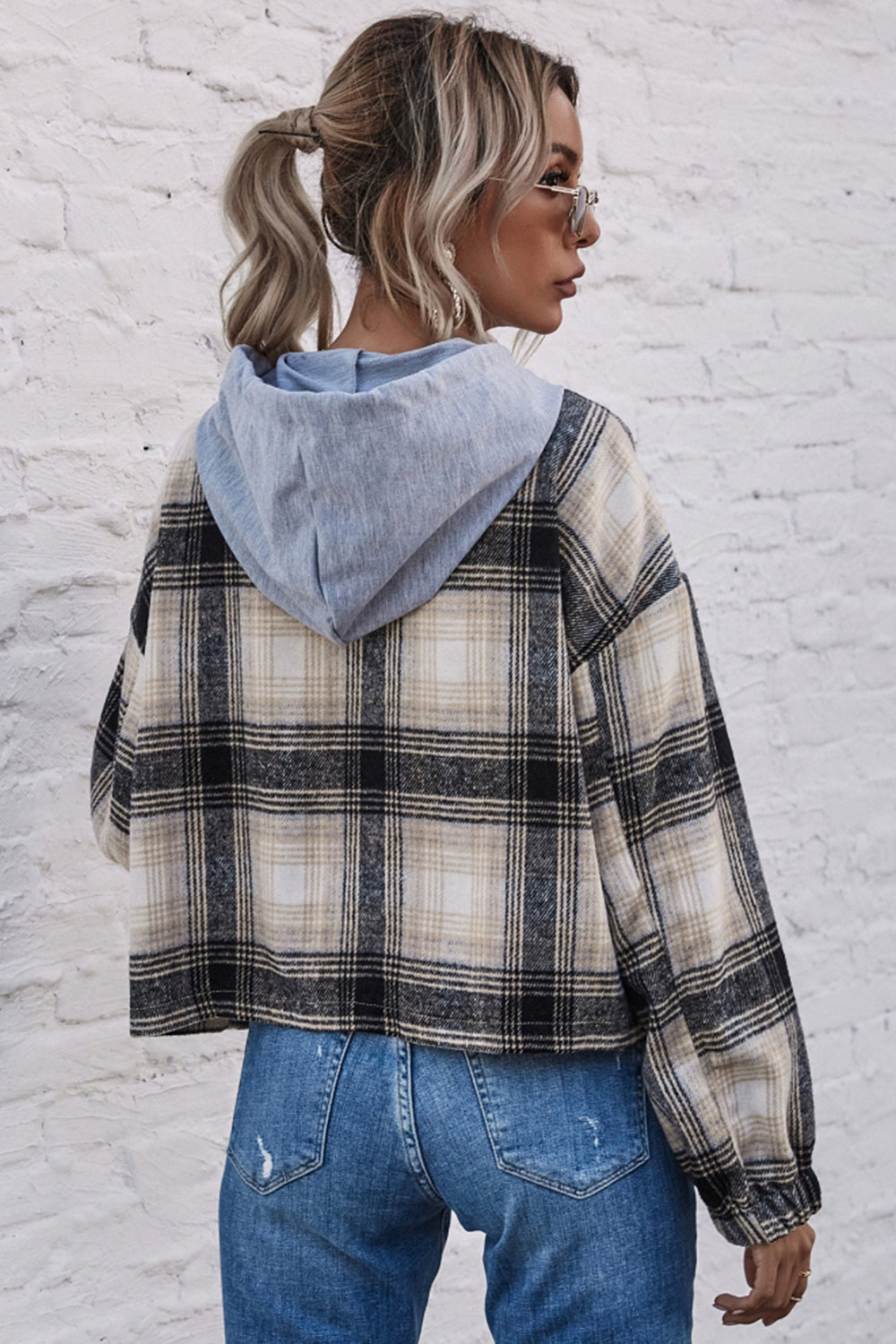 Plaid Hooded Jacket