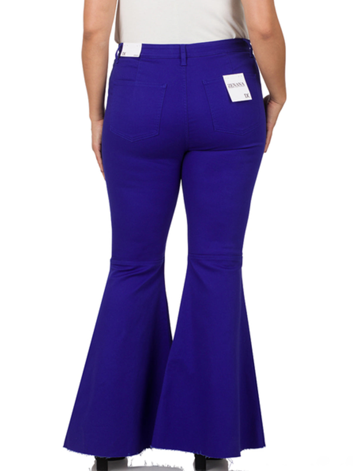 Zenana Plus Size High Rise Super Flare Denim Pants