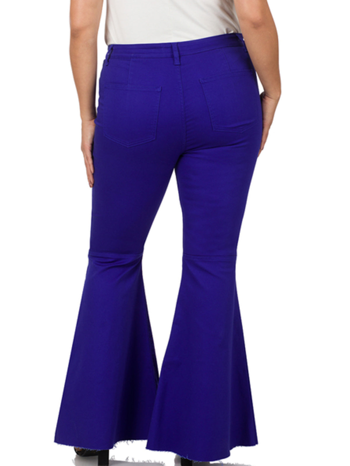 Zenana Plus Size High Rise Super Flare Denim Pants