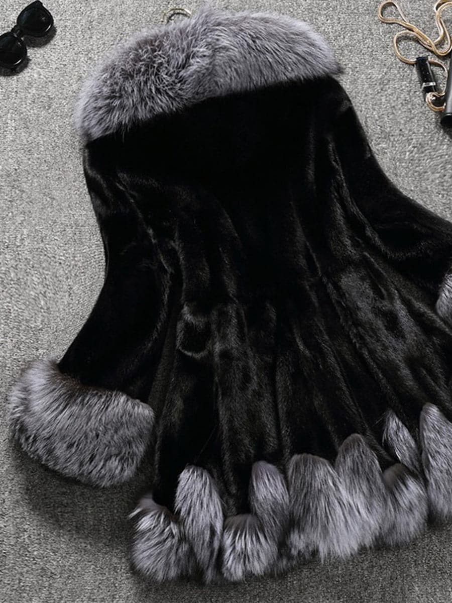 Fox Fur Vest Faux Mink Coat MSF005