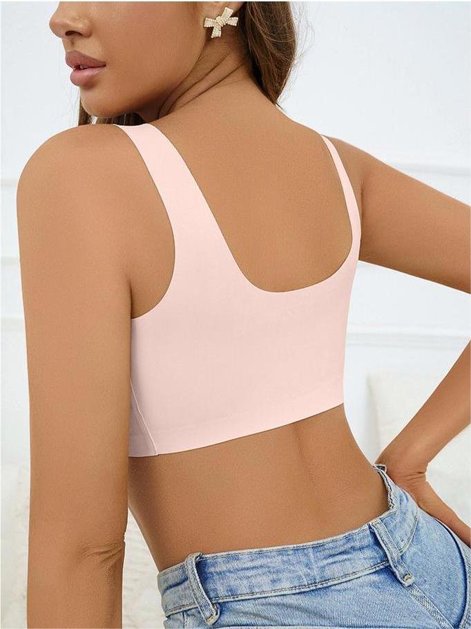 Large Open Back Light Support Sports Bra