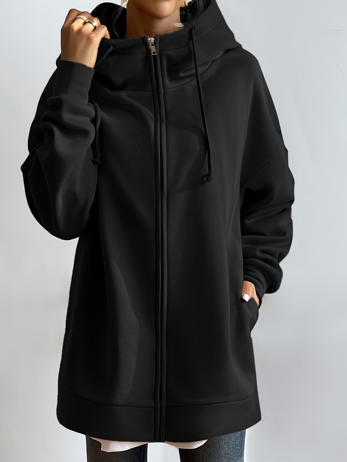 Solid Color Casual Sports Hooded Zipper Sweatshirs