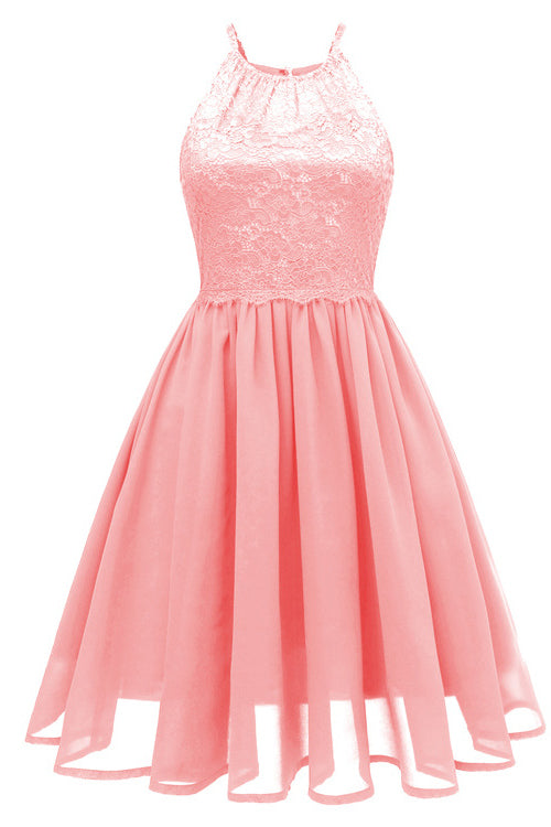 Pink Cut Out A-line Homecoming Dress