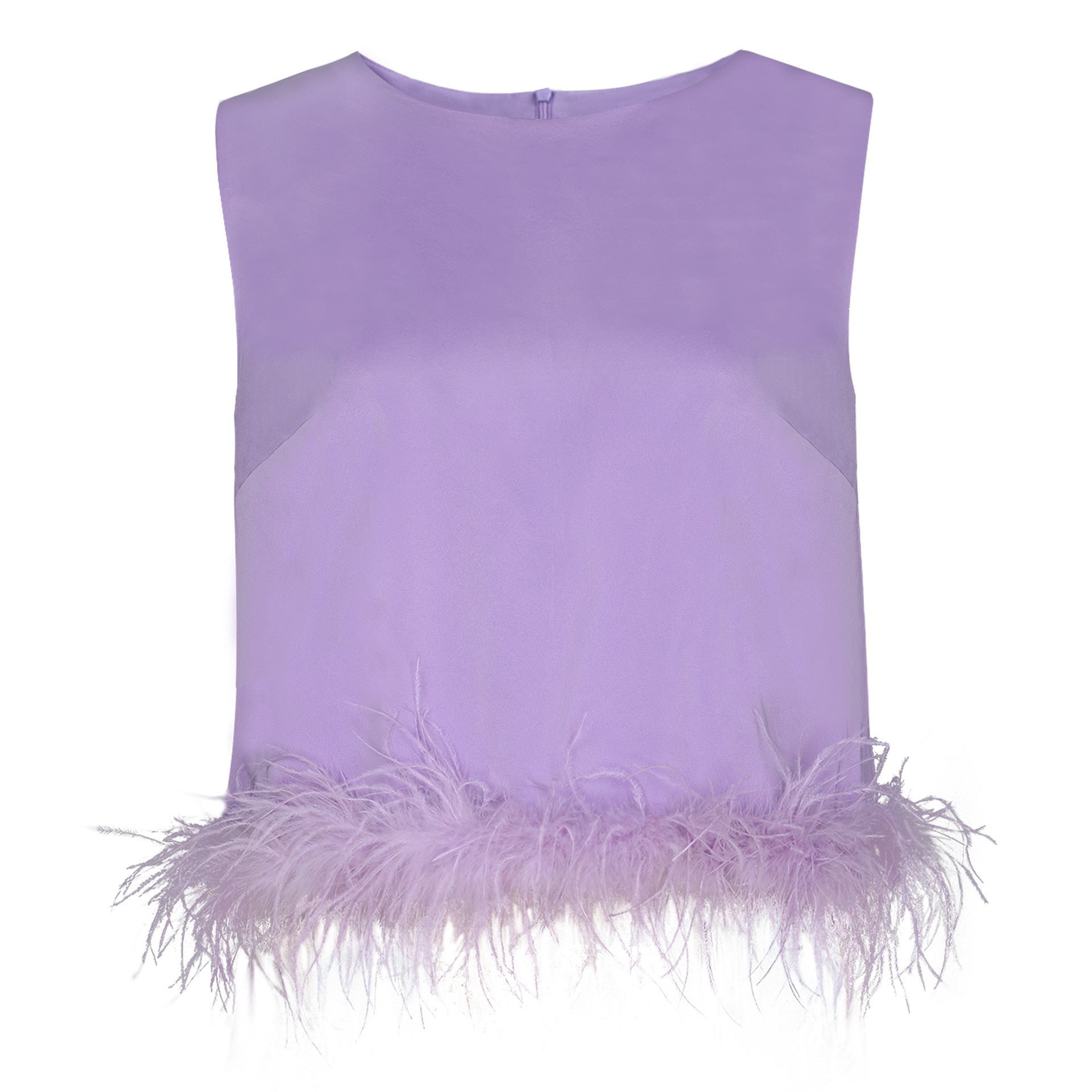 Be The Drama Feather Trim Blouse