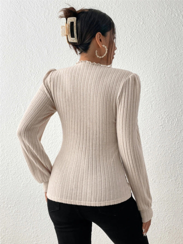 CozyKnit Shrugged turtleneck long-sleeve sweater