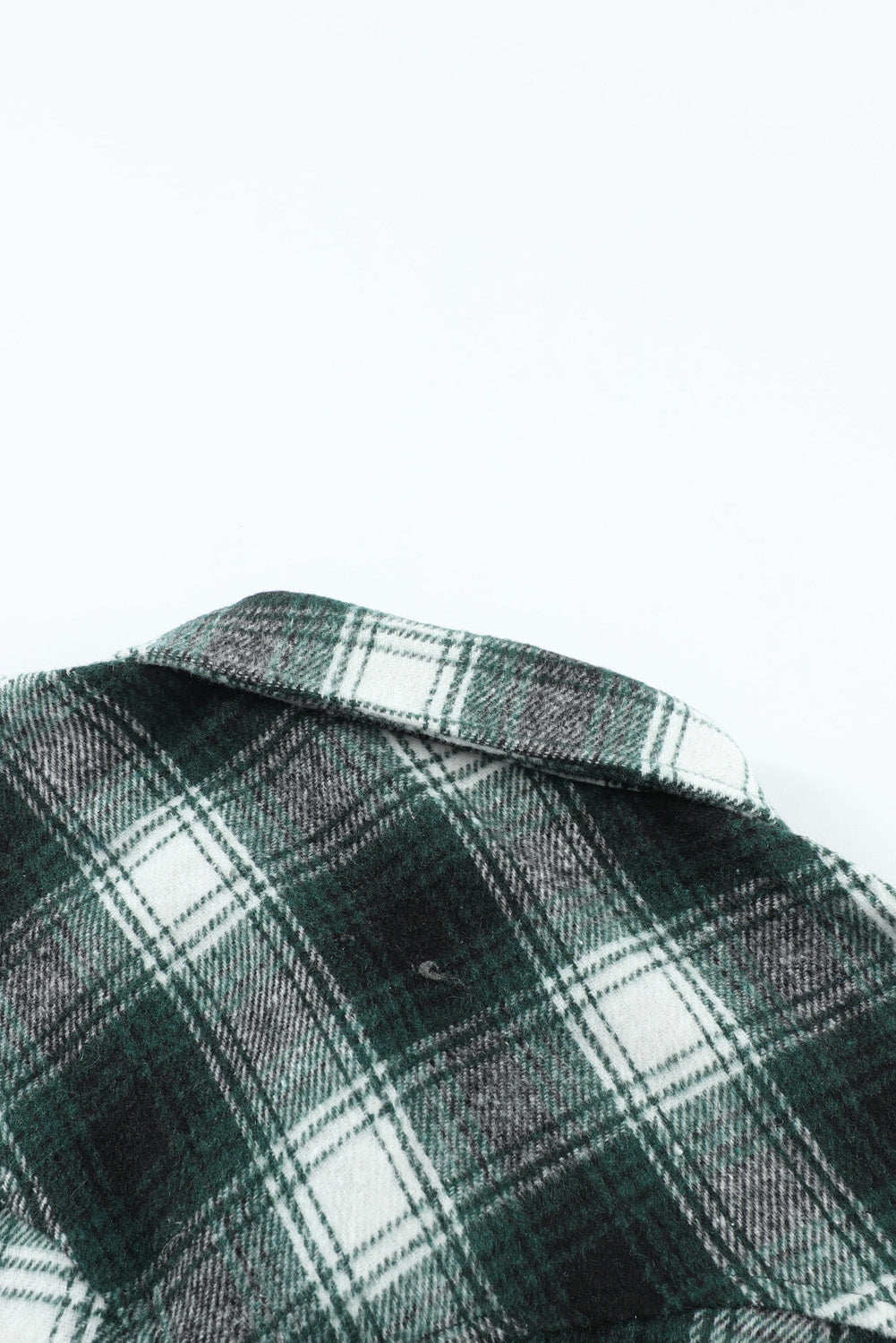 Buttons Pocketed Plaid Shacket