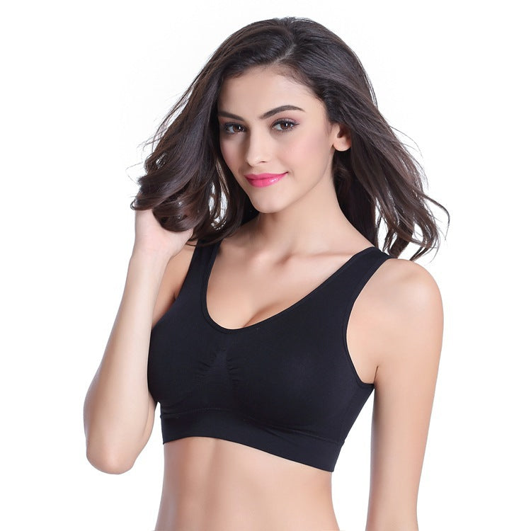 Sweat-absorption and Flash Drying Medium Support Plus Size Wireless Sports Bra