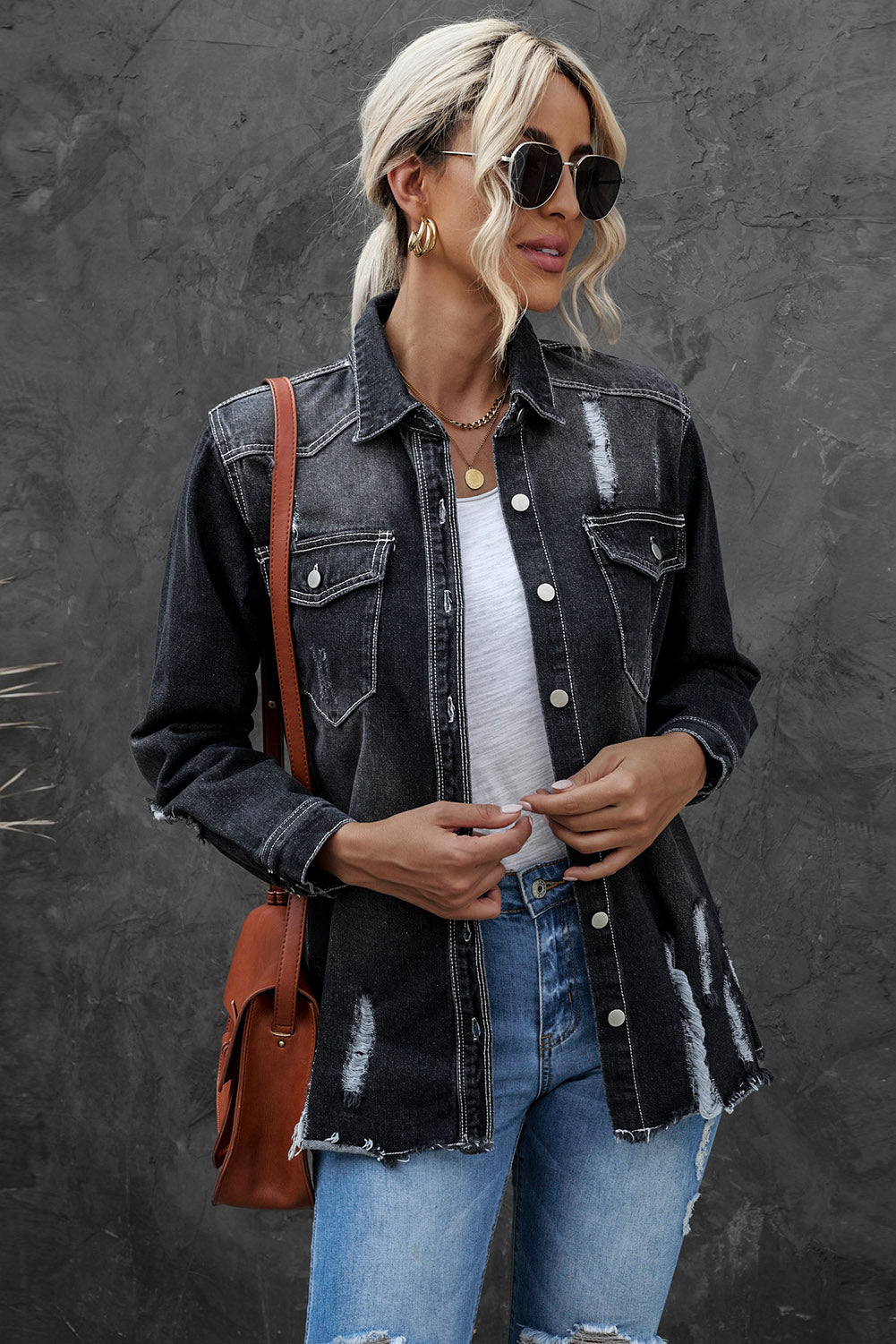 Distressed Denim Jacket