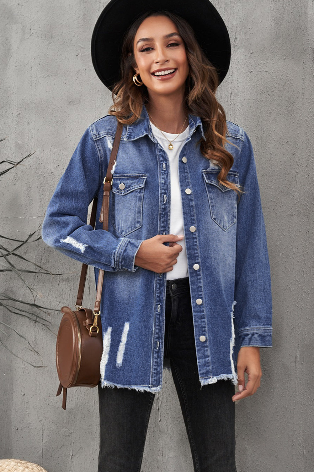 Distressed Denim Jacket