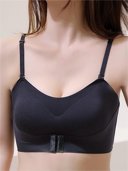 Non-Slip Strapless Invisible Push-up Front Buckle Wireless Bra