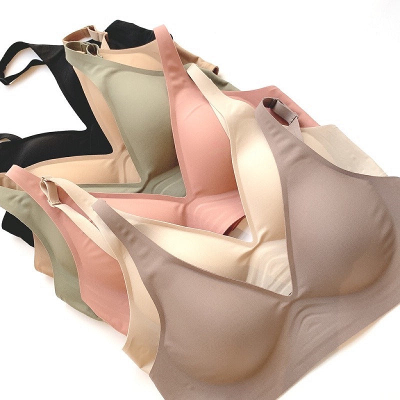 Women Comfort Basic Everyday Bra V Neck Soft