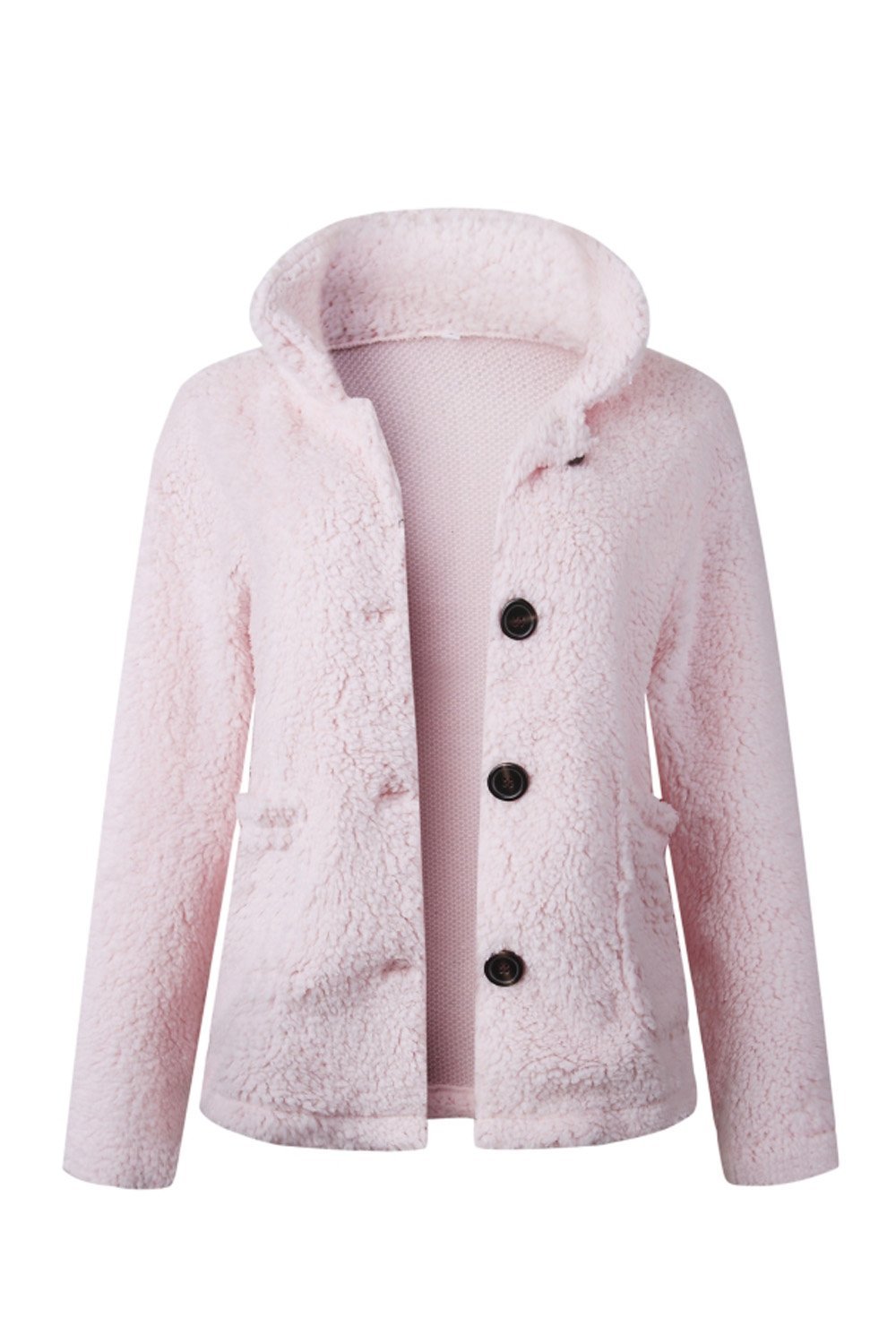 Furry Single Breasted Slim Coat