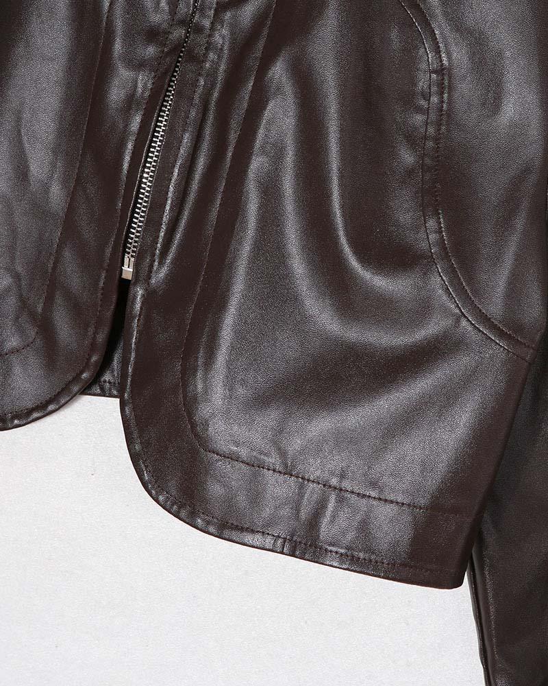 Equestrianess Pleather Cropped Jacket