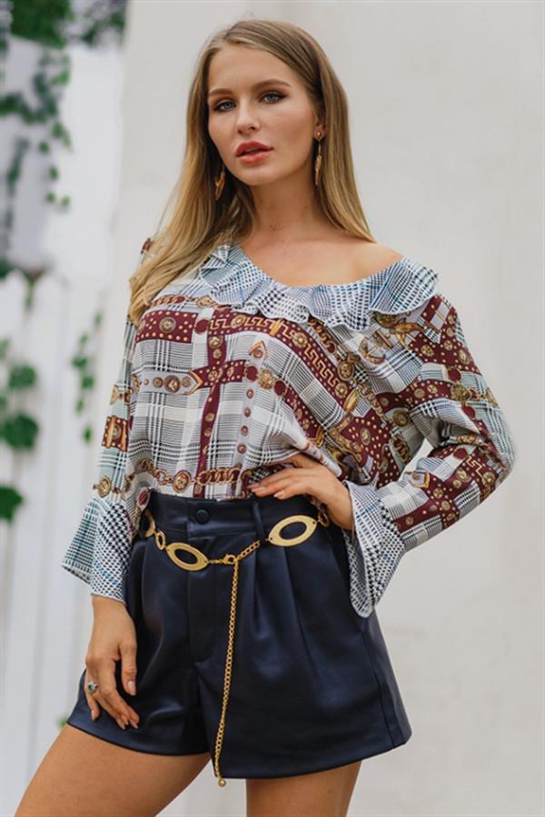 Streetwear Flounce Sleeve Loose Shirt